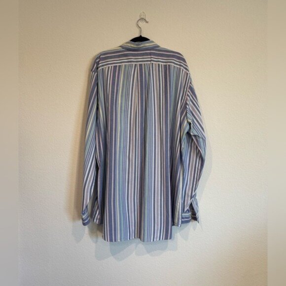 Ralph Lauren Mens Striped Pony Embroidered Button Down Shirt Size XLT - Picture 4 of 6